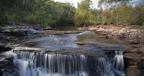 Cascacdes at Kingfisher Pool, Heathcote National Park. Photo: Nick Cubbin/OEH