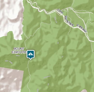 Map of Danu Camp location in Warrumbungle National Park. Image: DPIE
