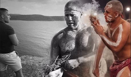 Composite image of Indigenous man. Photo: Erin Brown &copy; Natcha Tong Nong Ga