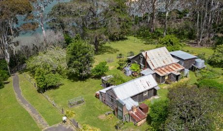 Aerial view of Davidson Whaling Station, Beowa National Park. Photo: John Spencer &copy; DCCEEW