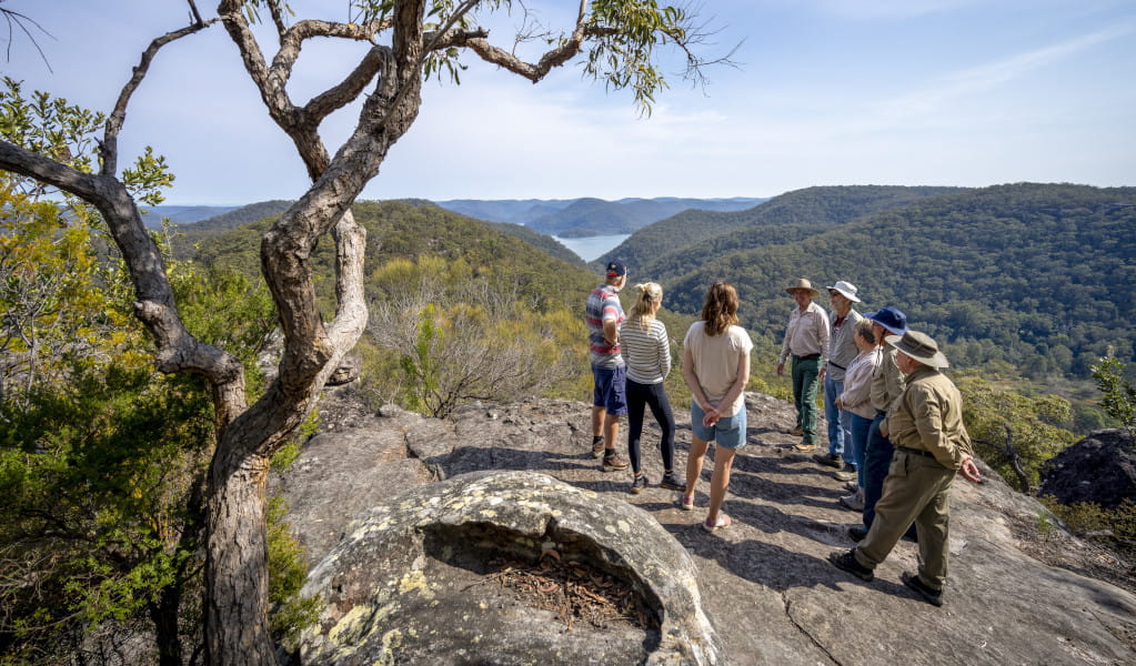 People on a Discovery tour, Muogamarra Nature Reserve. Photo: John Spencer &copy; DCCEEW
