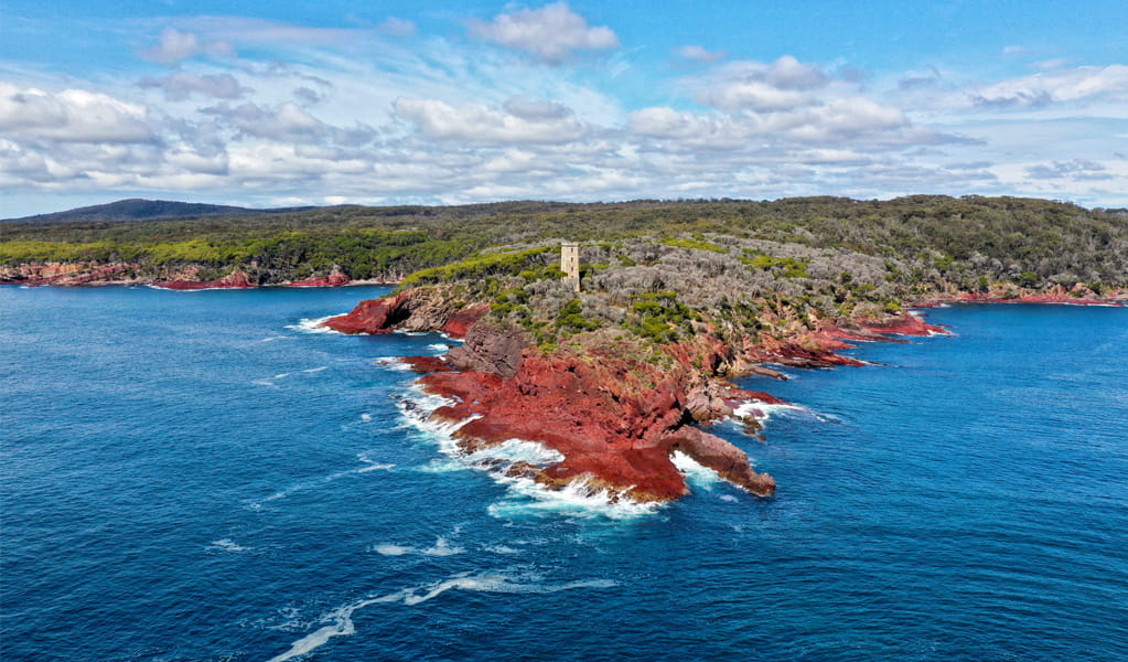 Boyds Tower walking track in Beowa National Park near Eden is fully accessible and winds down a peninsula with great ocean views. Photo: Adam Hollingworth, &copy; DCCEEW