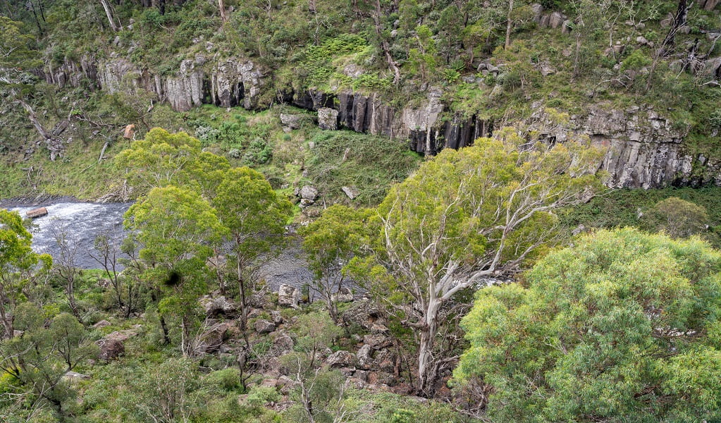 Aerial view of the valley landscape and Guy Fawkes River. Photo: David Waugh/DCCEEW &copy; DCCEEW