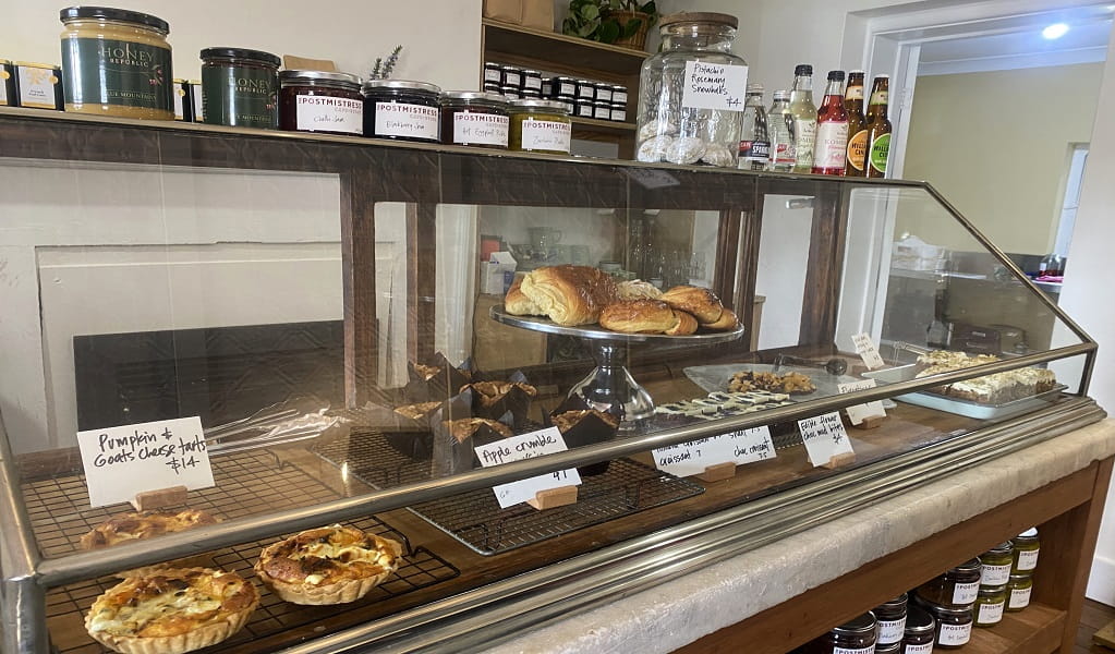 A selection of pastries and cakes on offer at Postmistress Cafe and Store, Hartley Historic Site. Photo: DCCEEW &copy; DCCEEW