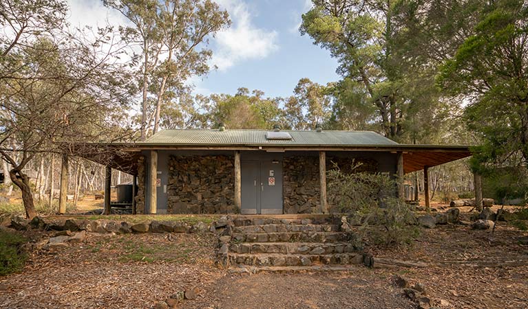 The facilities block at Glendora campground in Hill End Historic Site. Photo: John Spencer/OEH