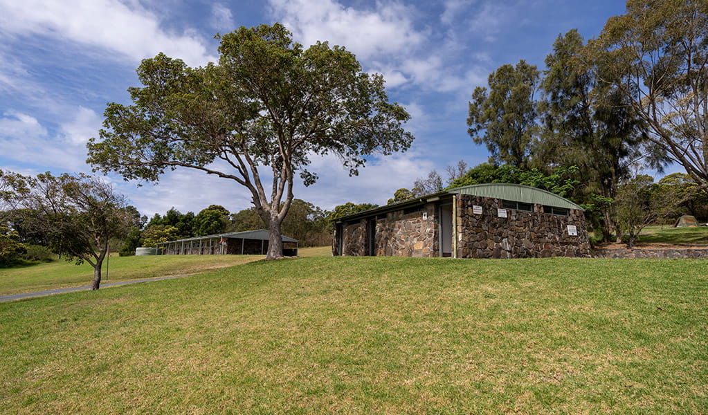 The toilet and shower block at Killalea campground. Photo: John Spencer/DCCEEW &copy; DCCEEW