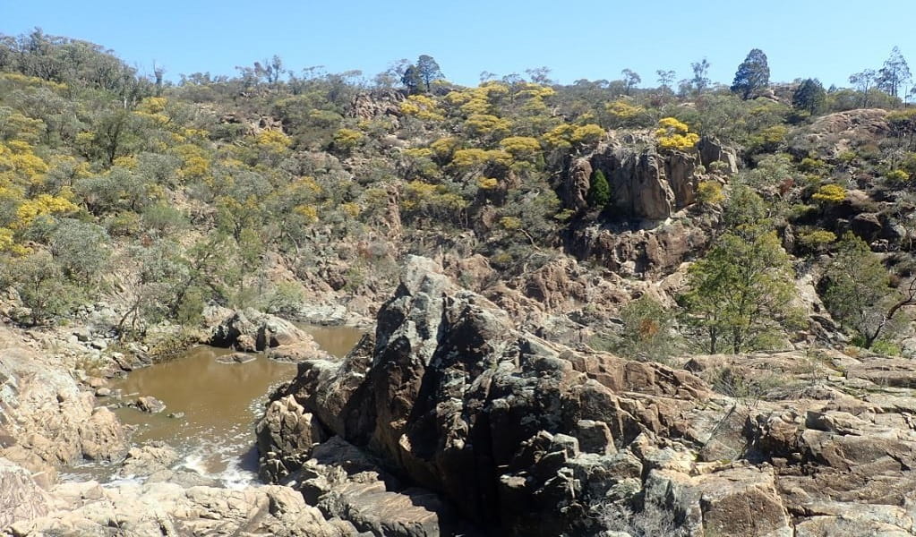 Rugged rock and bush landscape along Kings Plains Creek walking track. Photo: Joanne Ocock/DCCEEW © Joanne Ocock