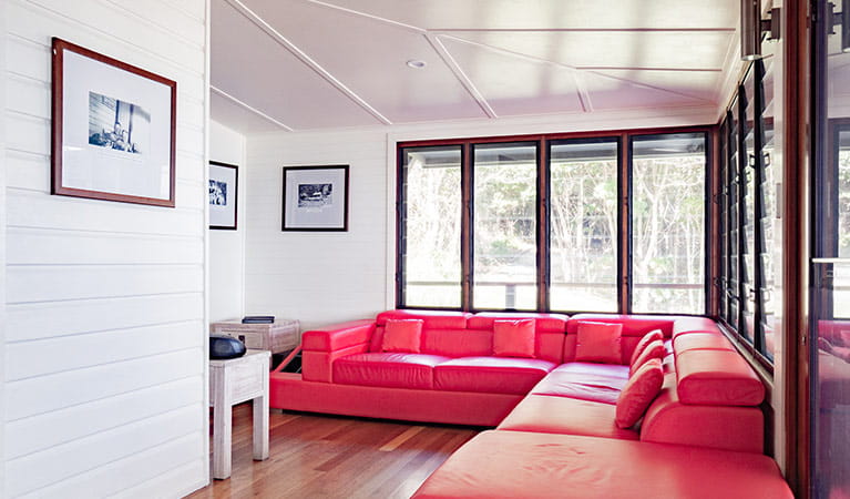 The lounge room inside Imeson Cottage. Photo: Sera Wright/DPIE.