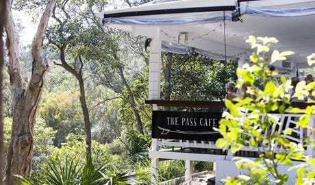 View of The Pass Cafe, Walgun Cape Byron State Conservation Area. Photo: Raegan Glazner/Dean Gibson