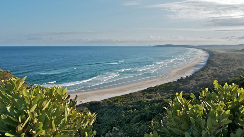 Looking along the beach, Cosy Corner. Photo: John Spencer