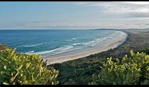 Looking along the beach, Cosy Corner. Photo: John Spencer