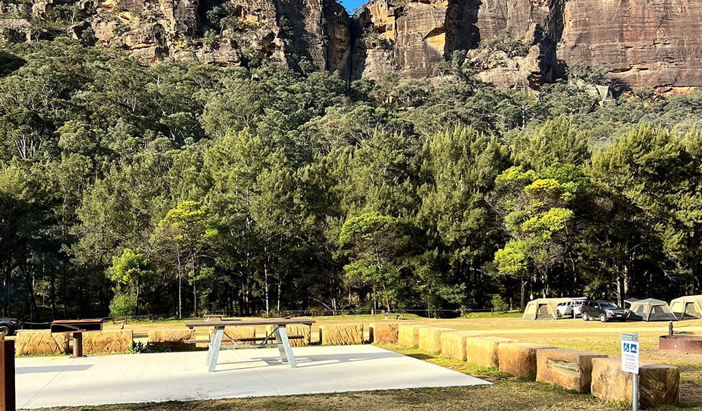 One of the wheelchair-accessible sites at Coorongooba campground. Credit: &copy; DCCEEW