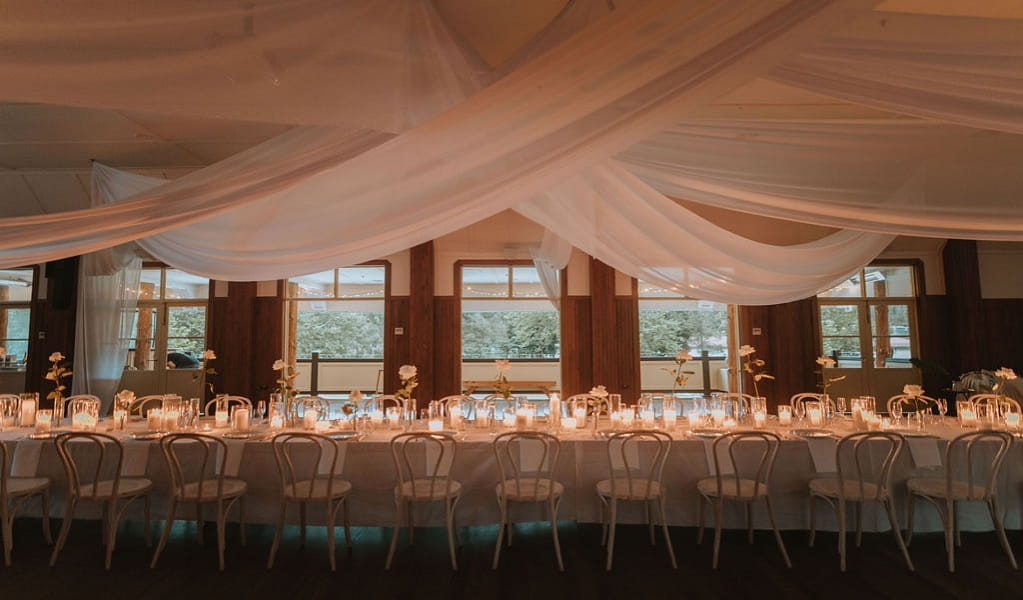 The heritage-listed Audley Dance Hall set up tastefully for a wedding. Photo: The paper fox &copy; The paper fox